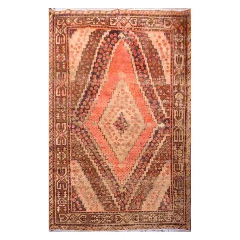 East-Turkestan  Hand-Knotted Rug Made With Natural Wool And Cotton 8' X 4'5''  Pan3982